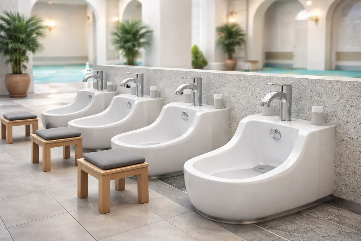 Où acheter des lavabos d'ablutions en céramique antibactérienne pour mosquées
